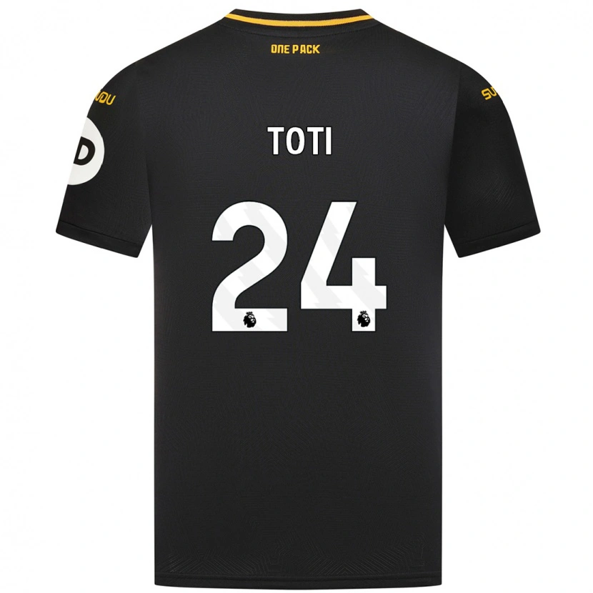 Danxen Mænd Toti #24 Sort Udebane Spillertrøjer 2024/25 Trøje T-Shirt