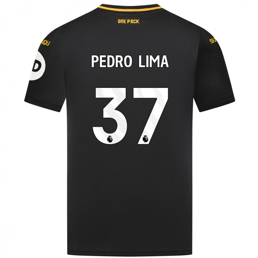 Danxen Mænd Pedro Lima #37 Sort Udebane Spillertrøjer 2024/25 Trøje T-Shirt