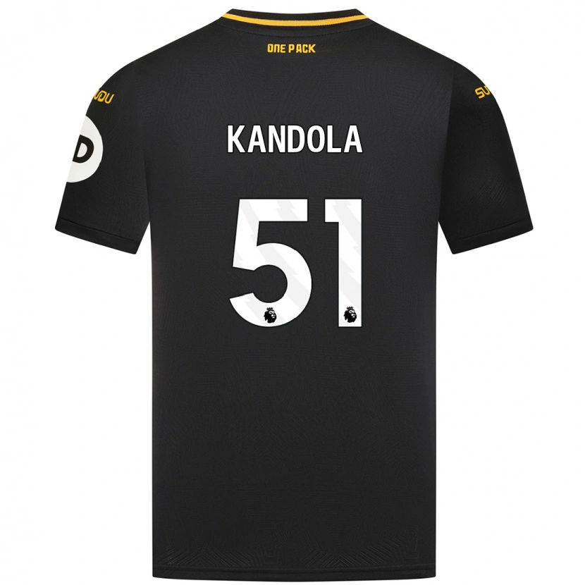 Danxen Mænd Kam Kandola #51 Sort Udebane Spillertrøjer 2024/25 Trøje T-Shirt