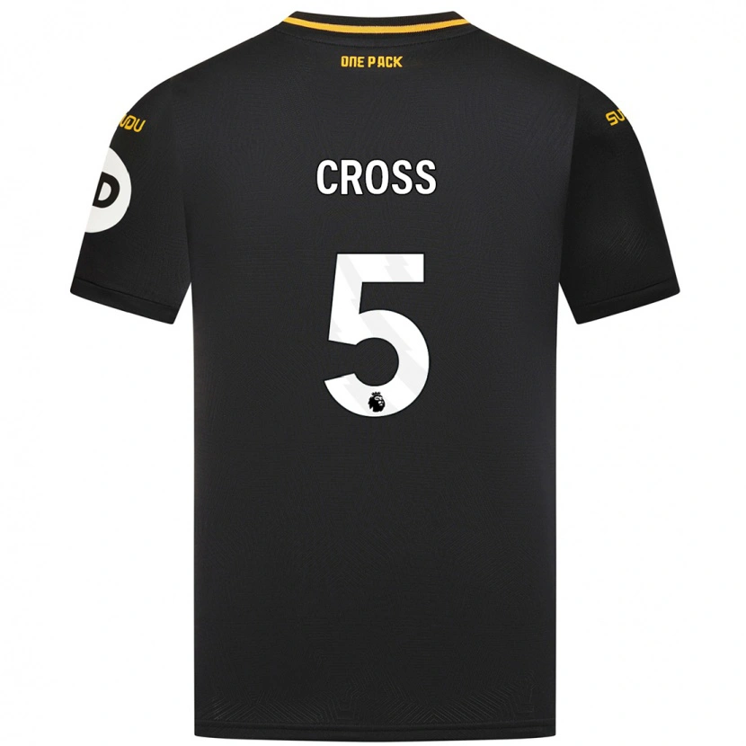 Danxen Mænd Emma Cross #5 Sort Udebane Spillertrøjer 2024/25 Trøje T-Shirt