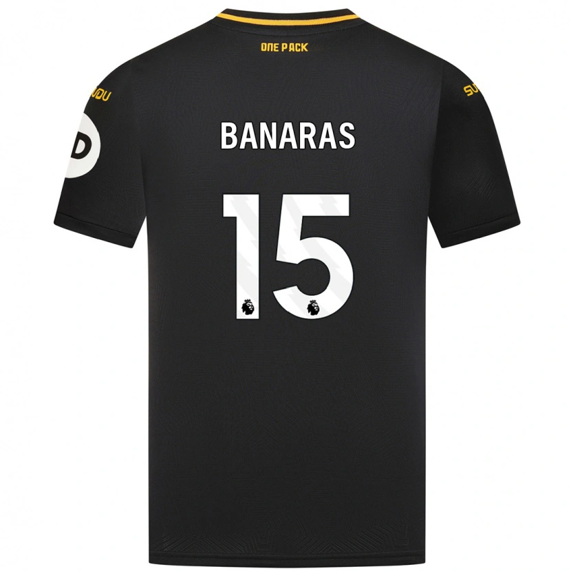 Danxen Mænd Layla Banaras #15 Sort Udebane Spillertrøjer 2024/25 Trøje T-Shirt