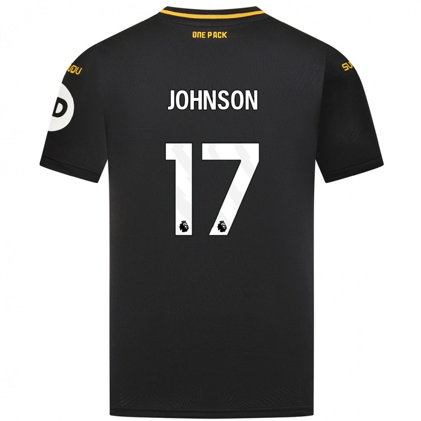 Danxen Mænd Katie Johnson #17 Sort Udebane Spillertrøjer 2024/25 Trøje T-Shirt