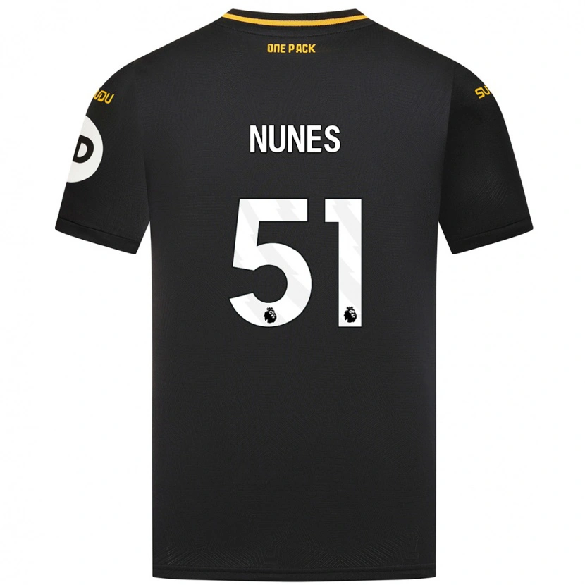 Danxen Mænd Grazi Nunes #51 Sort Udebane Spillertrøjer 2024/25 Trøje T-Shirt