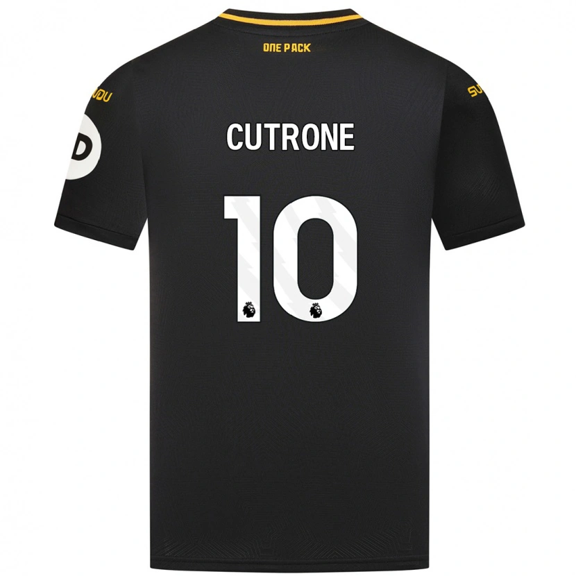 Danxen Mænd Patrick Cutrone #10 Sort Udebane Spillertrøjer 2024/25 Trøje T-Shirt