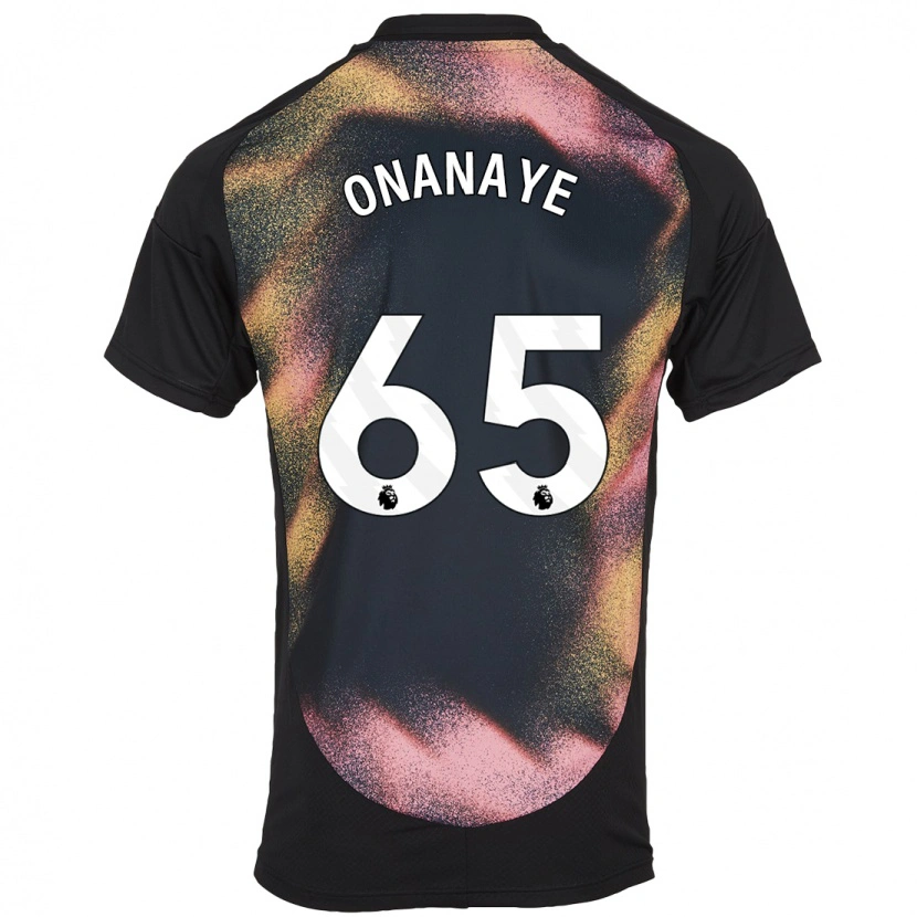 Danxen Mænd Toby Onanaye #65 Sort Hvid Udebane Spillertrøjer 2024/25 Trøje T-Shirt