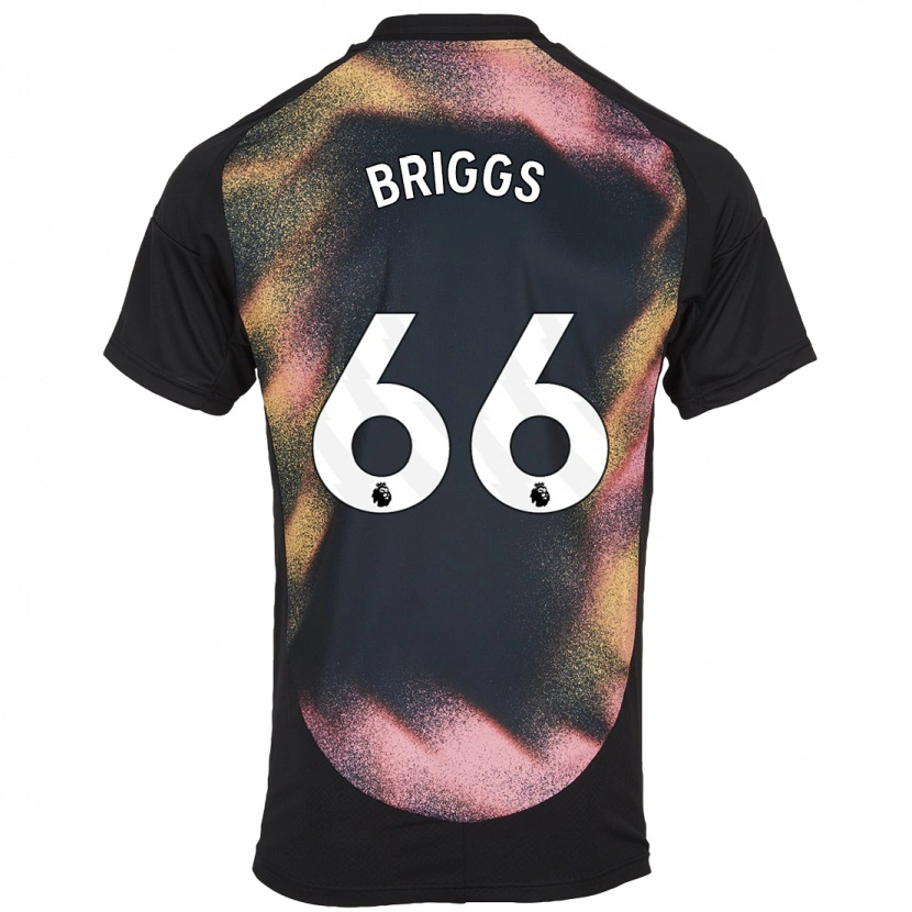 Danxen Mænd Logan Briggs #66 Sort Hvid Udebane Spillertrøjer 2024/25 Trøje T-Shirt