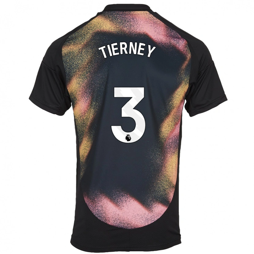 Danxen Mænd Sam Tierney #3 Sort Hvid Udebane Spillertrøjer 2024/25 Trøje T-Shirt