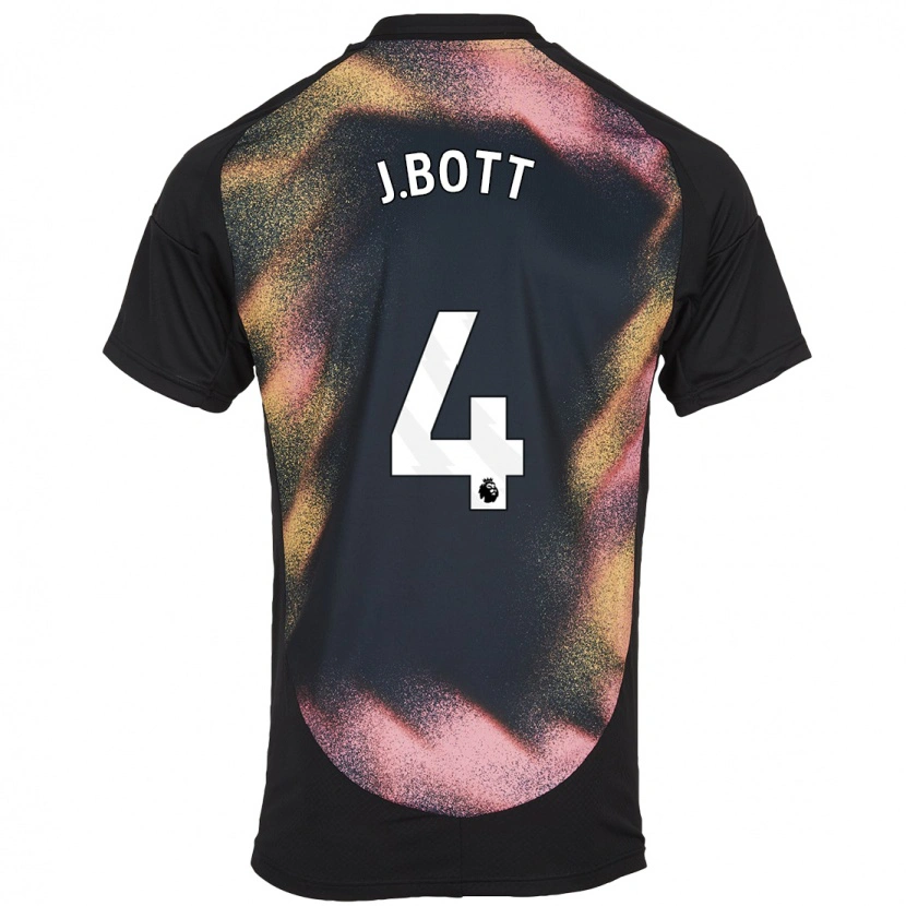 Danxen Mænd C. J. Bott #4 Sort Hvid Udebane Spillertrøjer 2024/25 Trøje T-Shirt