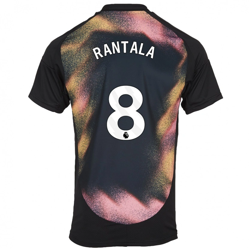 Danxen Mænd Jutta Rantala #8 Sort Hvid Udebane Spillertrøjer 2024/25 Trøje T-Shirt
