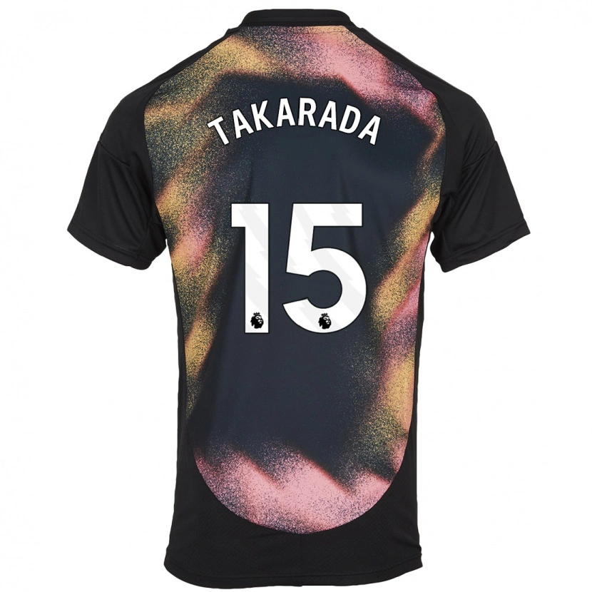 Danxen Mænd Saori Takarada #15 Sort Hvid Udebane Spillertrøjer 2024/25 Trøje T-Shirt