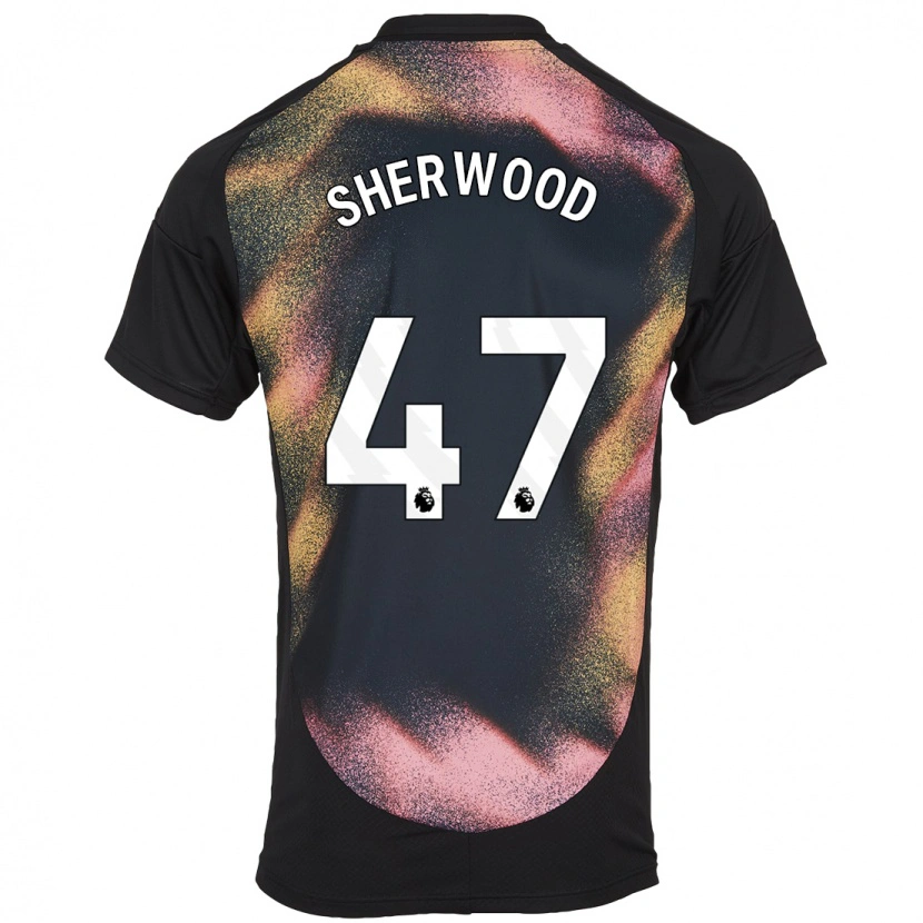 Danxen Mænd Simone Sherwood #47 Sort Hvid Udebane Spillertrøjer 2024/25 Trøje T-Shirt