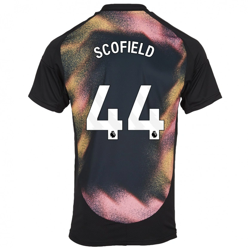 Danxen Mænd Connie Scofield #44 Sort Hvid Udebane Spillertrøjer 2024/25 Trøje T-Shirt
