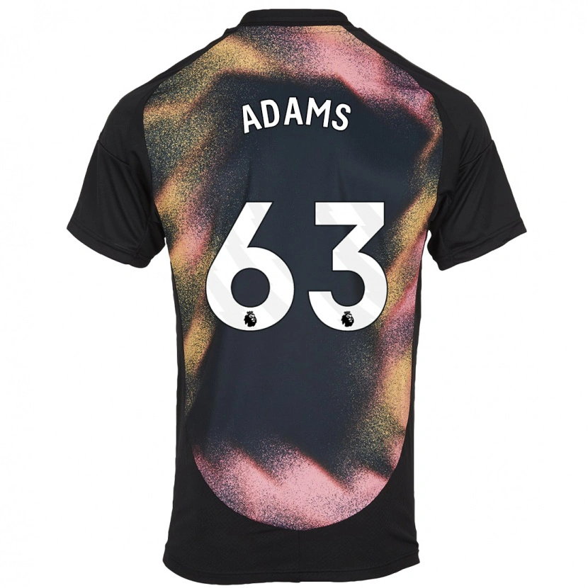 Danxen Mænd Bayli Spencer Adams #63 Sort Hvid Udebane Spillertrøjer 2024/25 Trøje T-Shirt