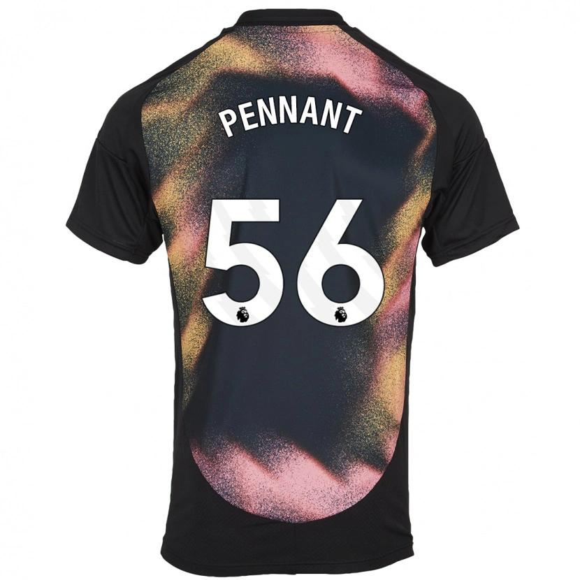 Danxen Mænd Terrell Pennant #56 Sort Hvid Udebane Spillertrøjer 2024/25 Trøje T-Shirt