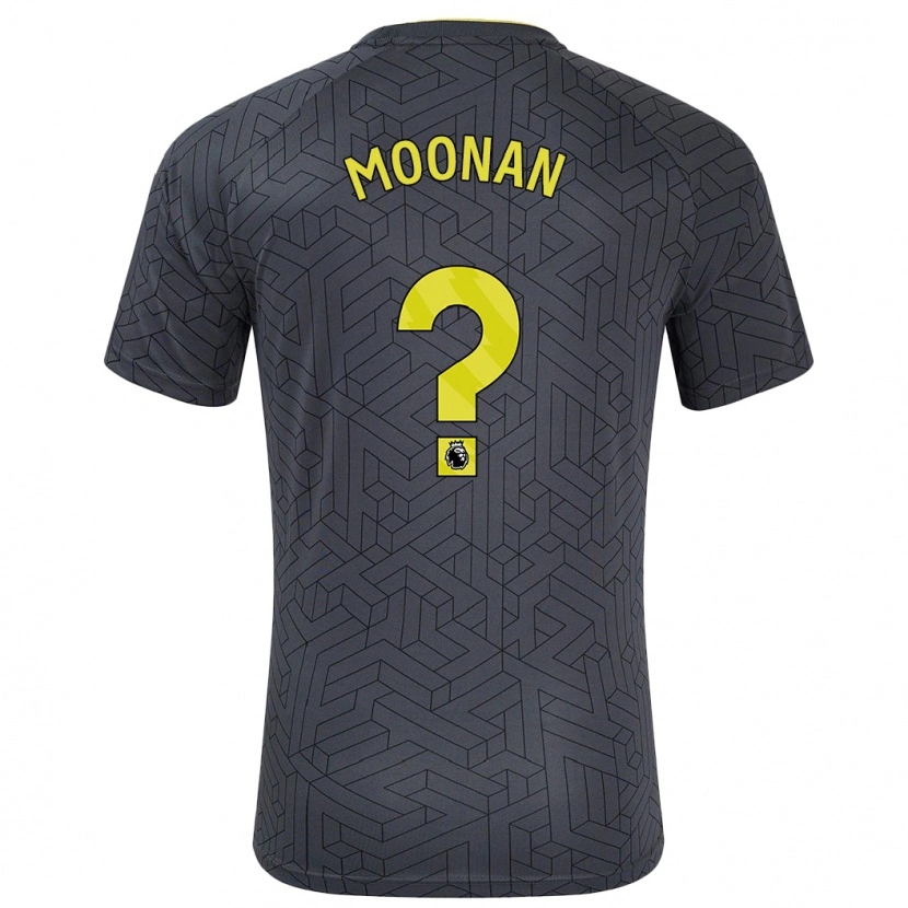 Danxen Mænd Bradley Moonan #0 Sort Gul Udebane Spillertrøjer 2024/25 Trøje T-Shirt