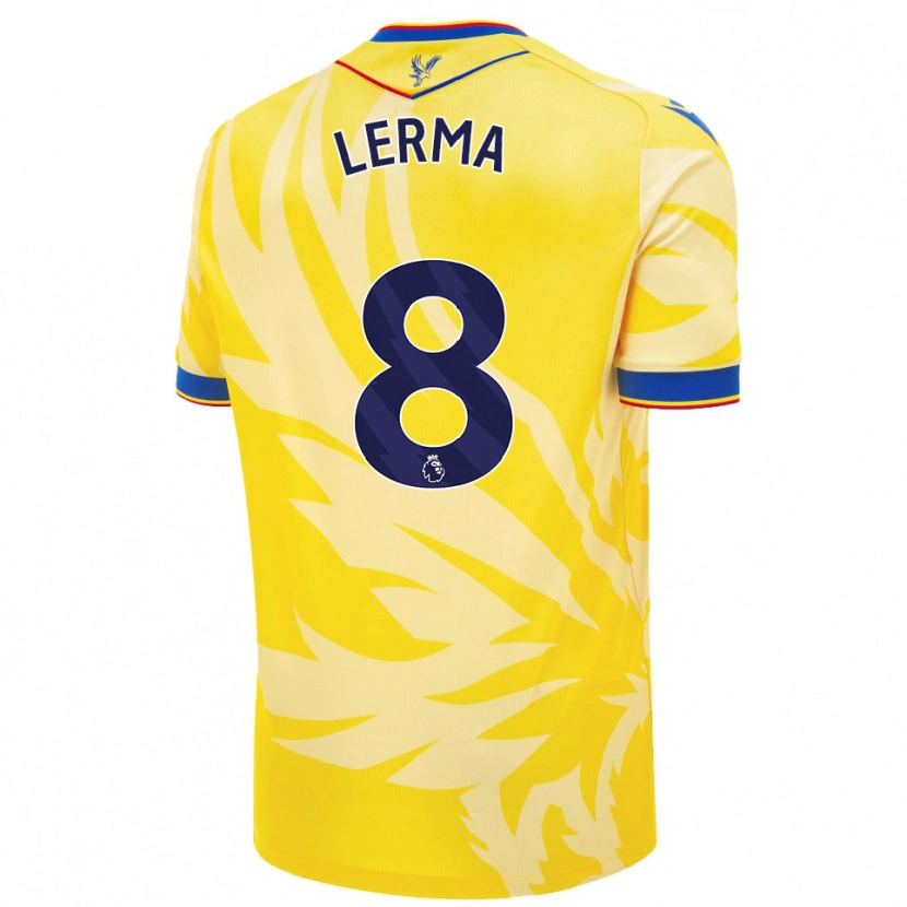 Danxen Mænd Jefferson Lerma #8 Gul Udebane Spillertrøjer 2024/25 Trøje T-Shirt