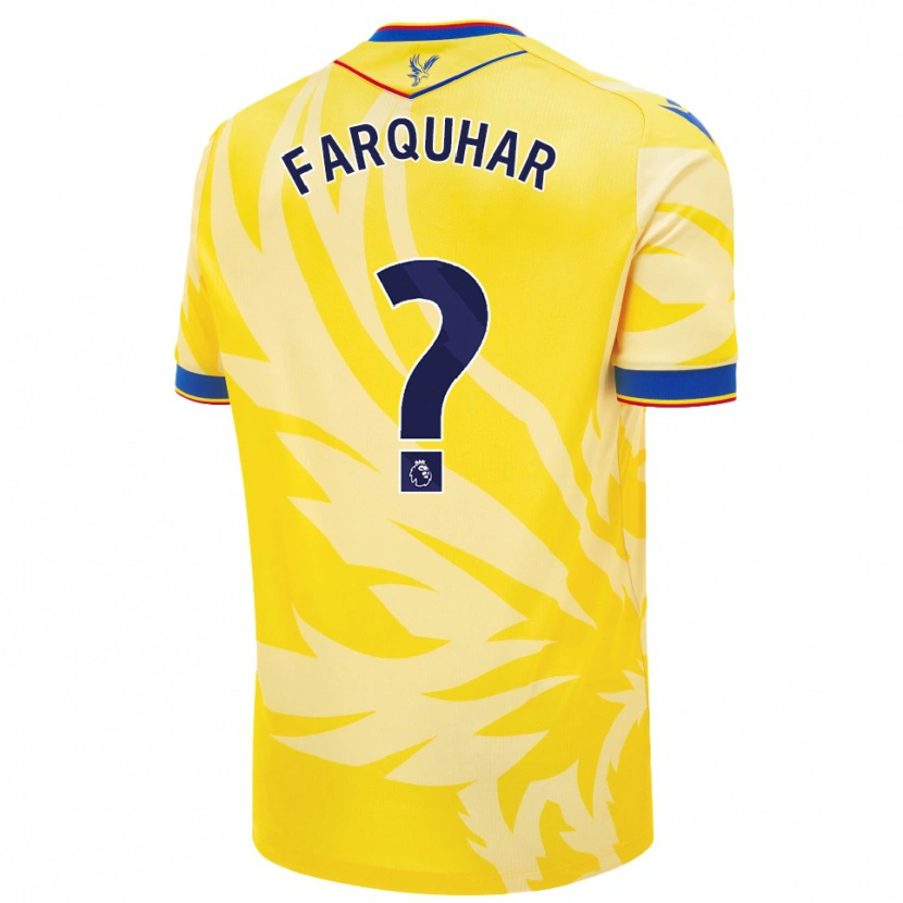 Danxen Mænd Craig Farquhar #0 Gul Udebane Spillertrøjer 2024/25 Trøje T-Shirt