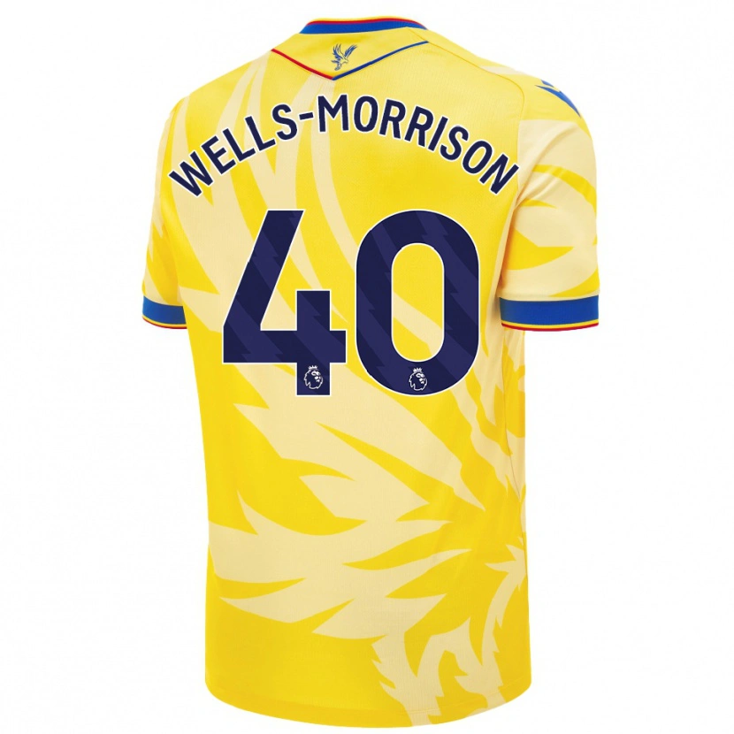 Danxen Mænd Jack Wells-Morrison #40 Gul Udebane Spillertrøjer 2024/25 Trøje T-Shirt