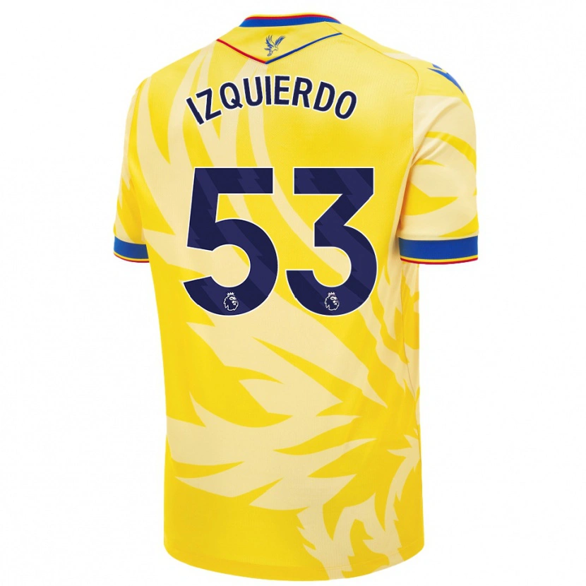 Danxen Mænd Jackson Izquierdo #53 Gul Udebane Spillertrøjer 2024/25 Trøje T-Shirt