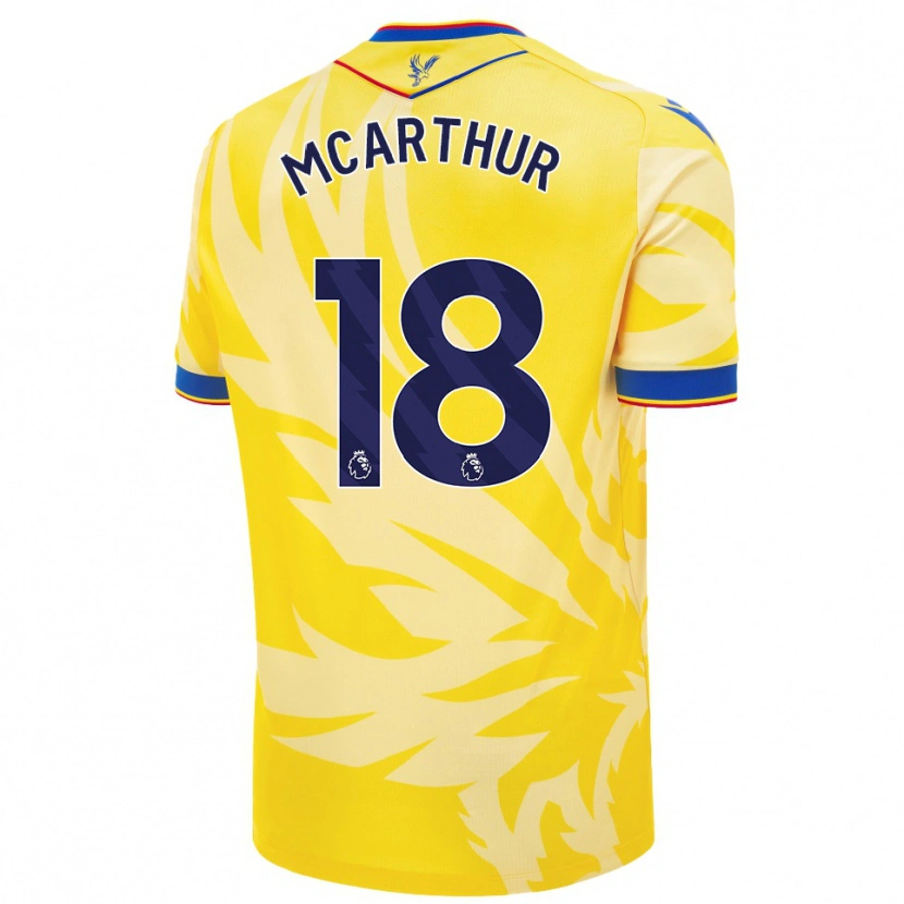 Danxen Mænd James Mcarthur #18 Gul Udebane Spillertrøjer 2024/25 Trøje T-Shirt