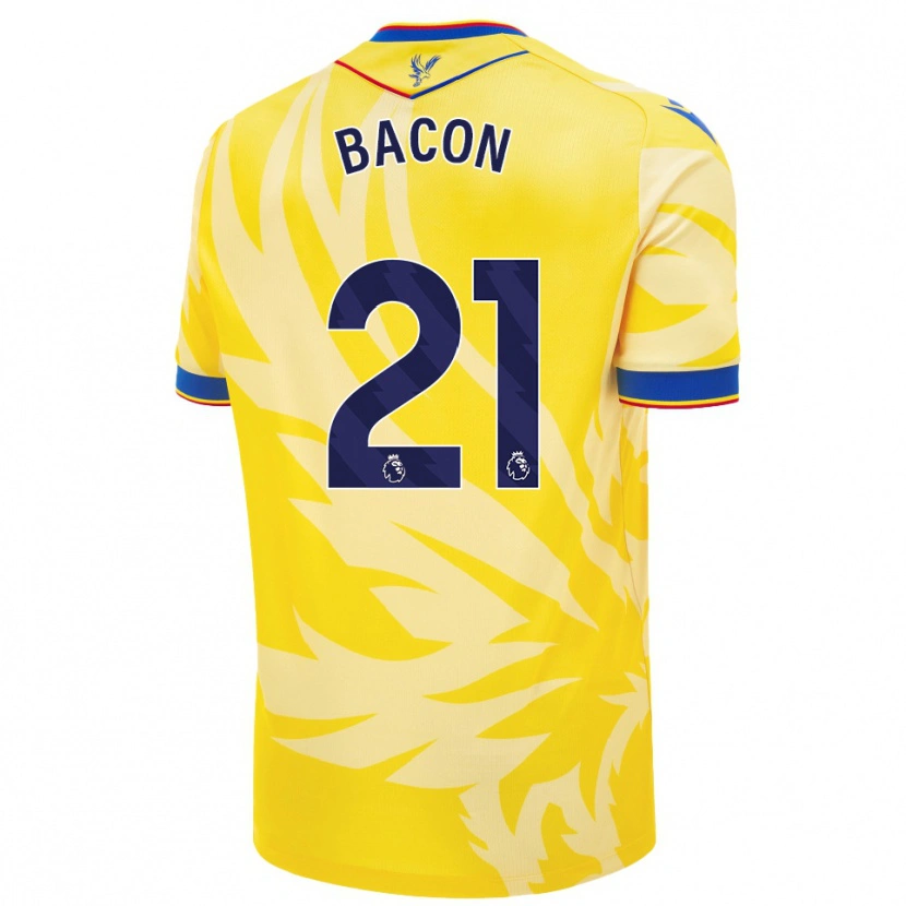 Danxen Mænd Skye Bacon #21 Gul Udebane Spillertrøjer 2024/25 Trøje T-Shirt