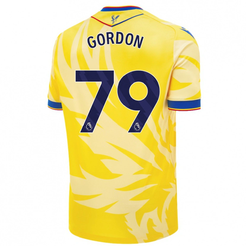Danxen Mænd John-Kymani Gordon #79 Gul Udebane Spillertrøjer 2024/25 Trøje T-Shirt