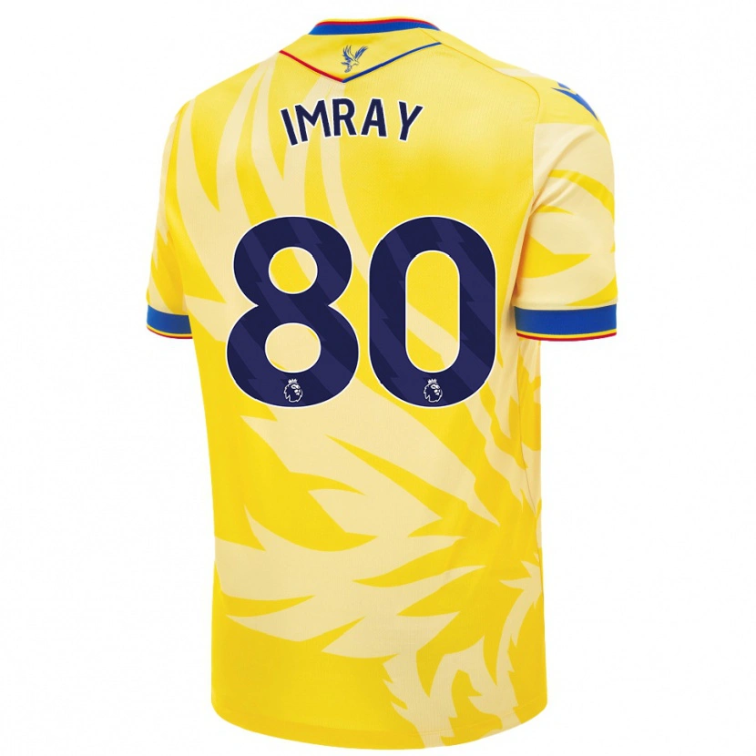 Danxen Mænd Danny Imray #80 Gul Udebane Spillertrøjer 2024/25 Trøje T-Shirt