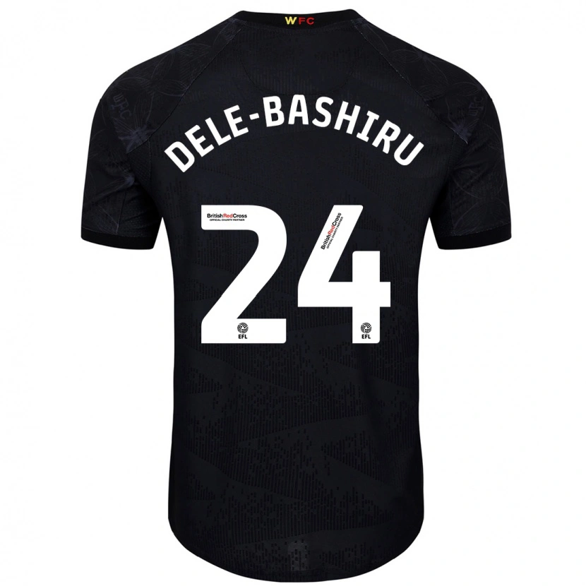 Danxen Mænd Tom Dele-Bashiru #24 Sort Hvid Udebane Spillertrøjer 2024/25 Trøje T-Shirt