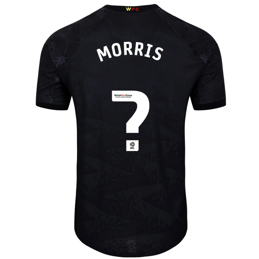 Danxen Mænd Sam Morris #0 Sort Hvid Udebane Spillertrøjer 2024/25 Trøje T-Shirt