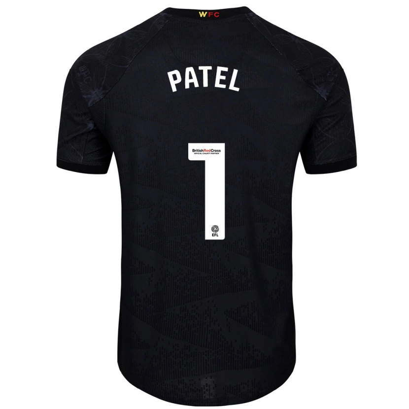 Danxen Mænd Safia Middleton-Patel #1 Sort Hvid Udebane Spillertrøjer 2024/25 Trøje T-Shirt