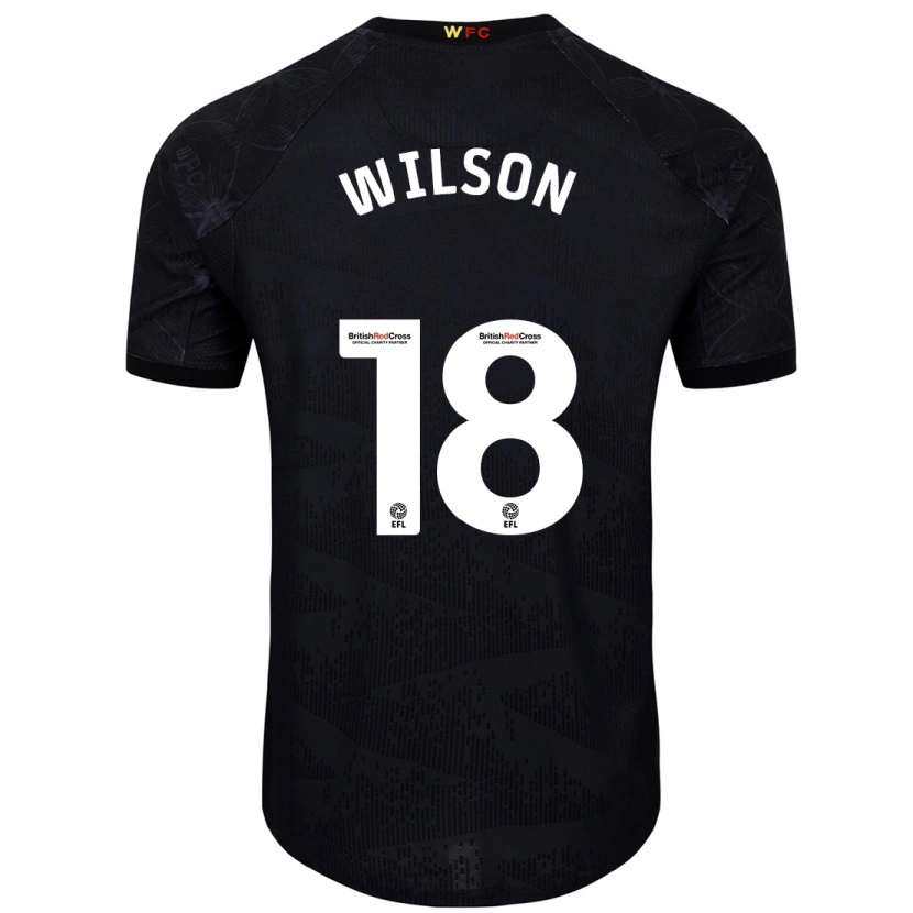 Danxen Mænd Poppy Wilson #18 Sort Hvid Udebane Spillertrøjer 2024/25 Trøje T-Shirt