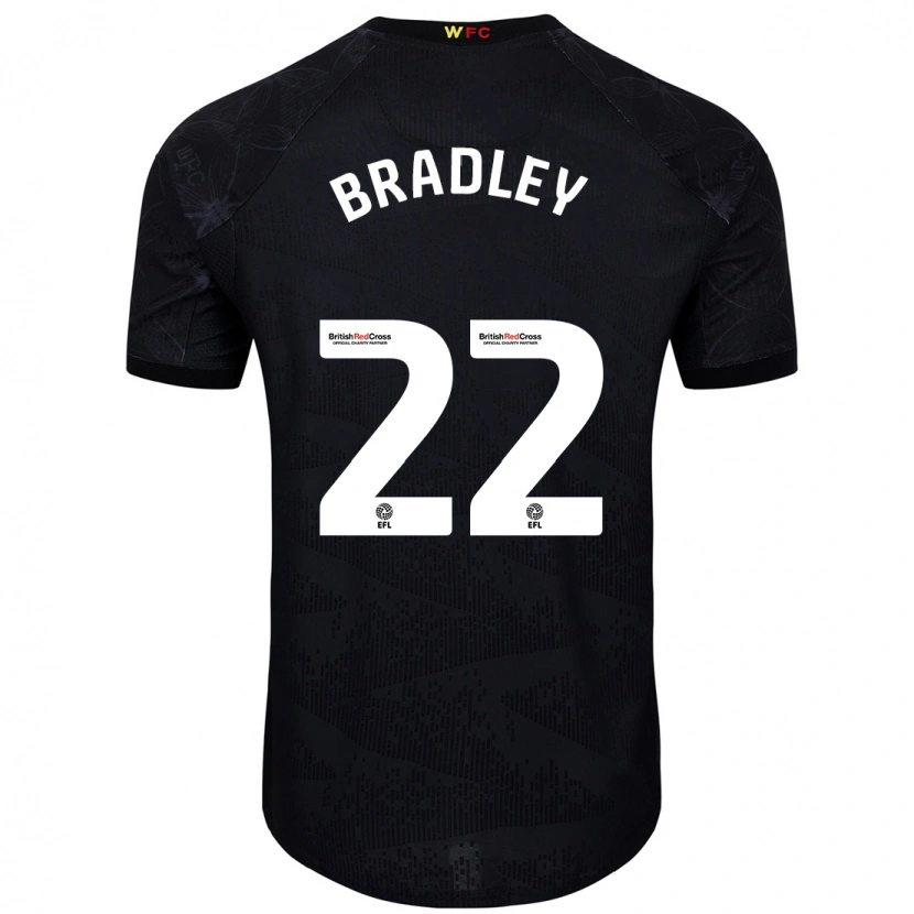 Danxen Mænd Jade Bradley #22 Sort Hvid Udebane Spillertrøjer 2024/25 Trøje T-Shirt