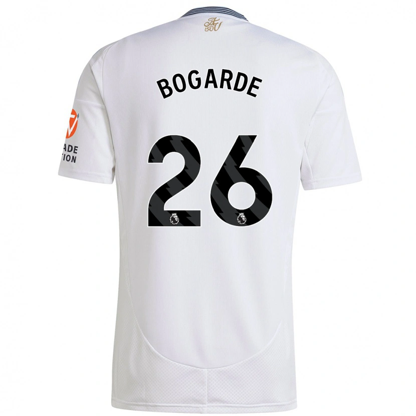 Danxen Mænd Lamare Bogarde #26 Hvid Udebane Spillertrøjer 2024/25 Trøje T-Shirt
