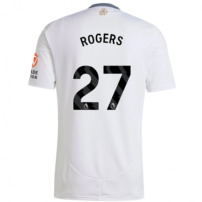 Danxen Mænd Morgan Rogers #27 Hvid Udebane Spillertrøjer 2024/25 Trøje T-Shirt