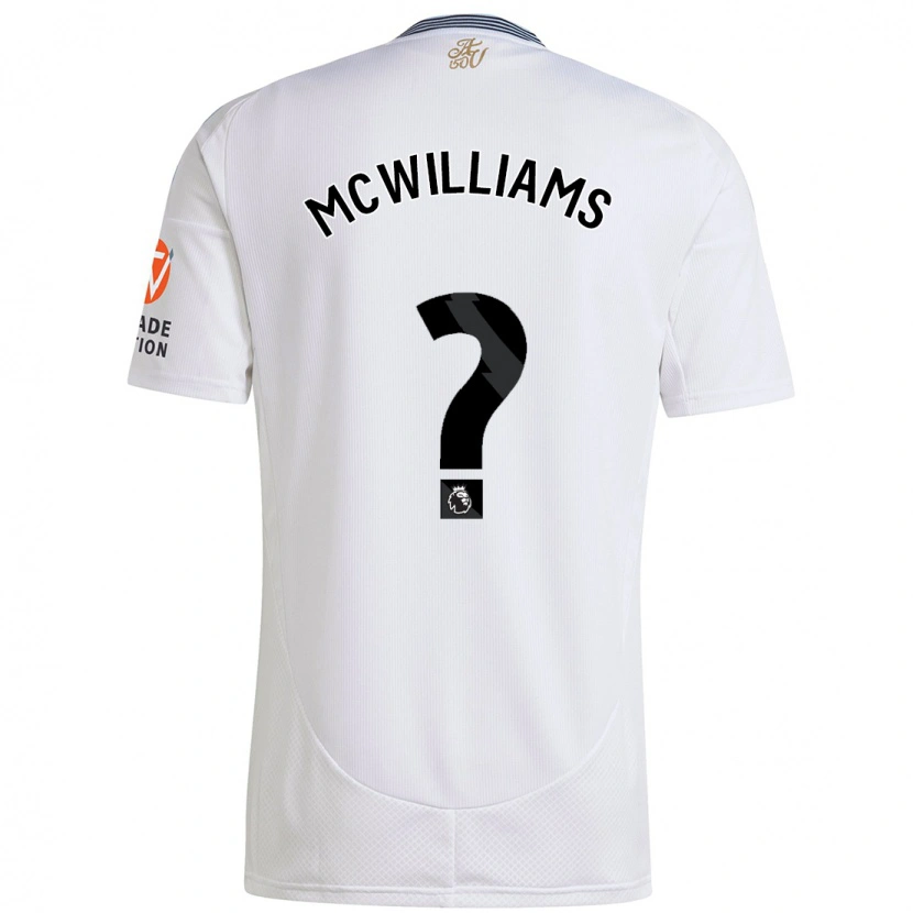 Danxen Mænd Ashton Mcwilliams #0 Hvid Udebane Spillertrøjer 2024/25 Trøje T-Shirt