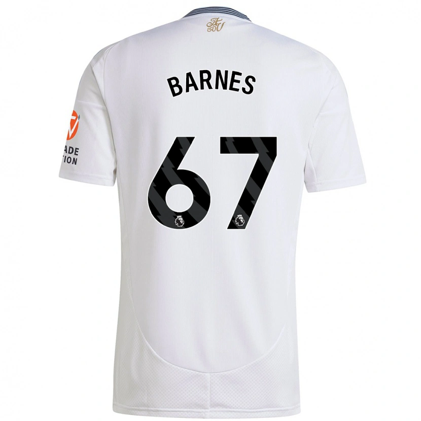 Danxen Mænd Mikell Barnes #67 Hvid Udebane Spillertrøjer 2024/25 Trøje T-Shirt