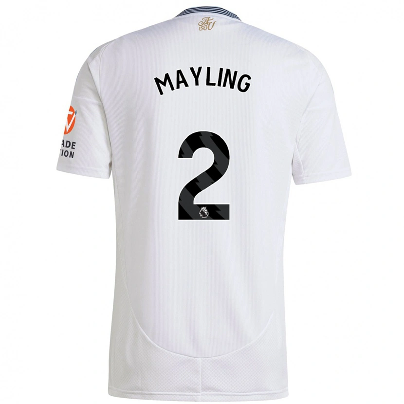 Danxen Mænd Sarah Mayling #2 Hvid Udebane Spillertrøjer 2024/25 Trøje T-Shirt