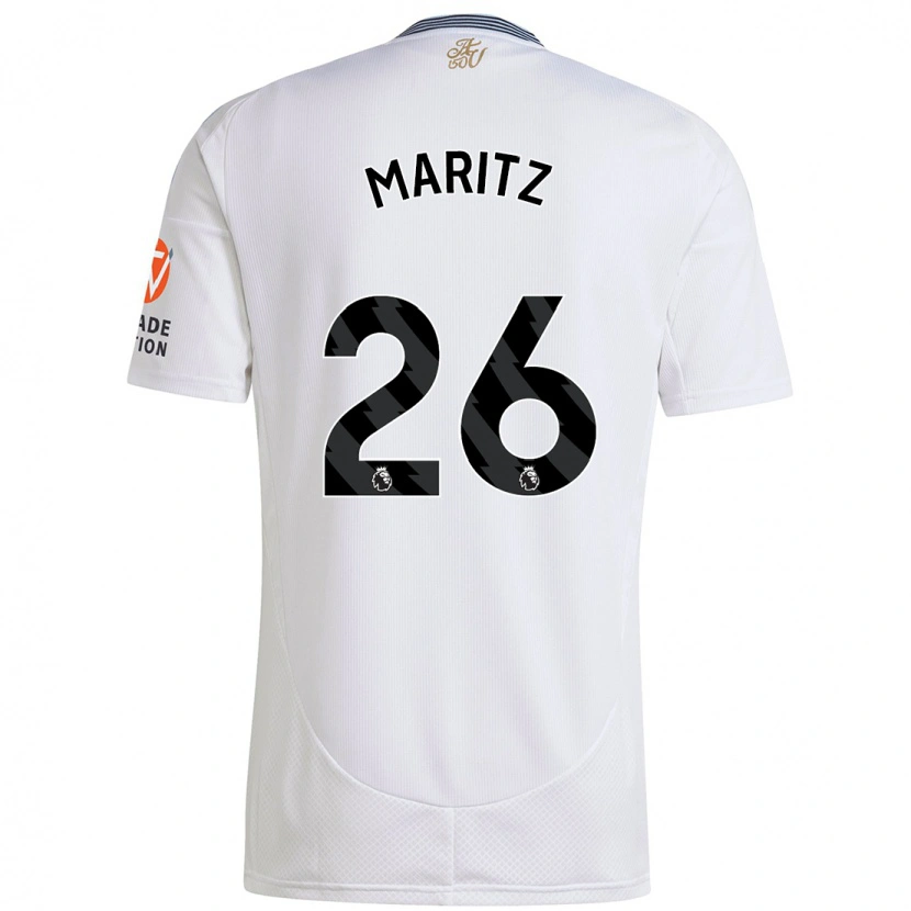 Danxen Mænd Noelle Maritz #26 Hvid Udebane Spillertrøjer 2024/25 Trøje T-Shirt