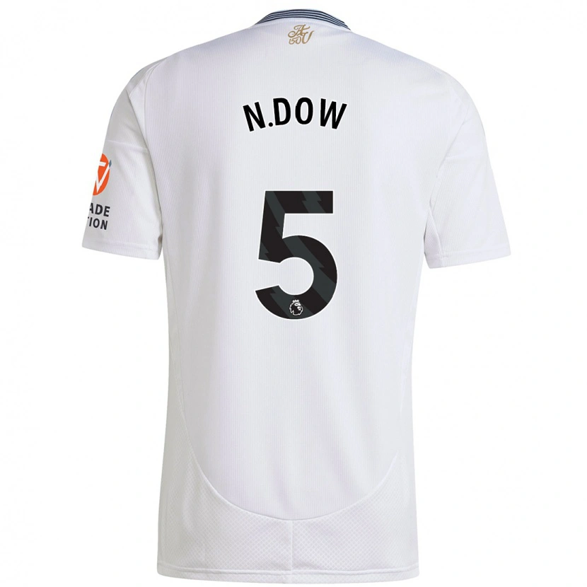 Danxen Mænd Elisha N'dow #5 Hvid Udebane Spillertrøjer 2024/25 Trøje T-Shirt