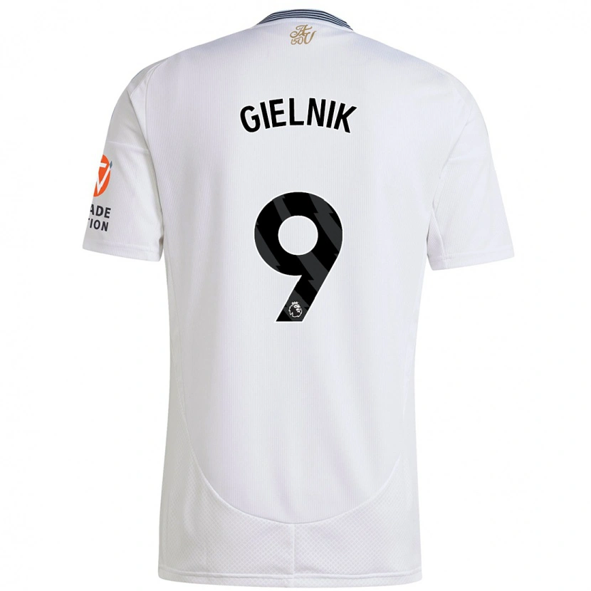 Danxen Mænd Emily Gielnik #9 Hvid Udebane Spillertrøjer 2024/25 Trøje T-Shirt
