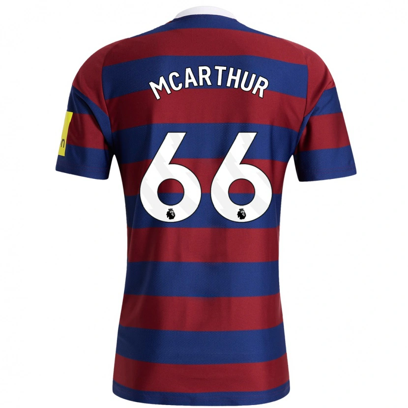 Danxen Mænd Charlie Mcarthur #66 Bordeaux Marineblå Udebane Spillertrøjer 2024/25 Trøje T-Shirt