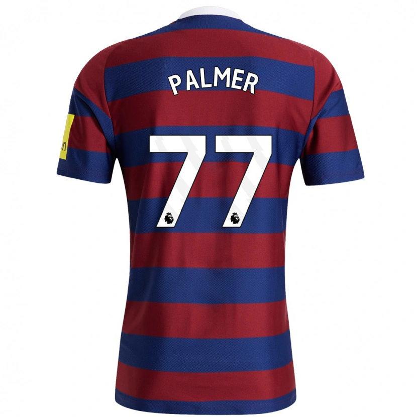 Danxen Mænd Darren Palmer #77 Bordeaux Marineblå Udebane Spillertrøjer 2024/25 Trøje T-Shirt