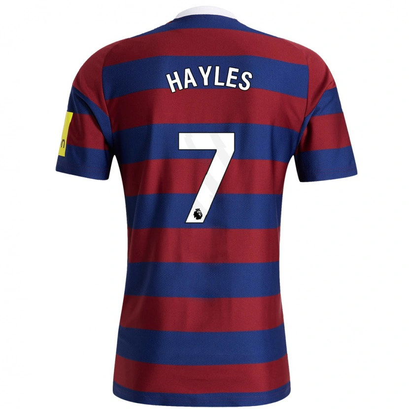 Danxen Mænd Shania Hayles #7 Bordeaux Marineblå Udebane Spillertrøjer 2024/25 Trøje T-Shirt