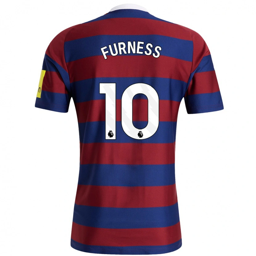 Danxen Mænd Rachel Furness #10 Bordeaux Marineblå Udebane Spillertrøjer 2024/25 Trøje T-Shirt
