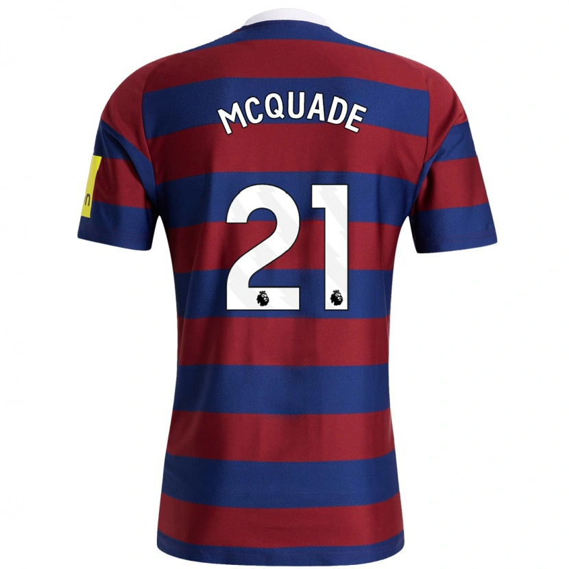 Danxen Mænd Jasmine Mcquade #21 Bordeaux Marineblå Udebane Spillertrøjer 2024/25 Trøje T-Shirt