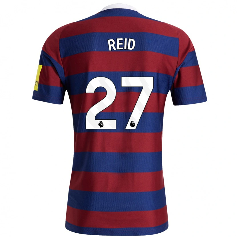 Danxen Mænd Hannah Reid #27 Bordeaux Marineblå Udebane Spillertrøjer 2024/25 Trøje T-Shirt