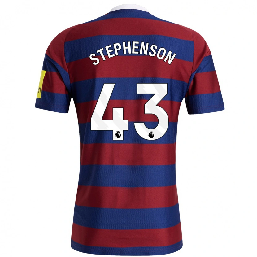 Danxen Mænd Dylan Stephenson #43 Bordeaux Marineblå Udebane Spillertrøjer 2024/25 Trøje T-Shirt
