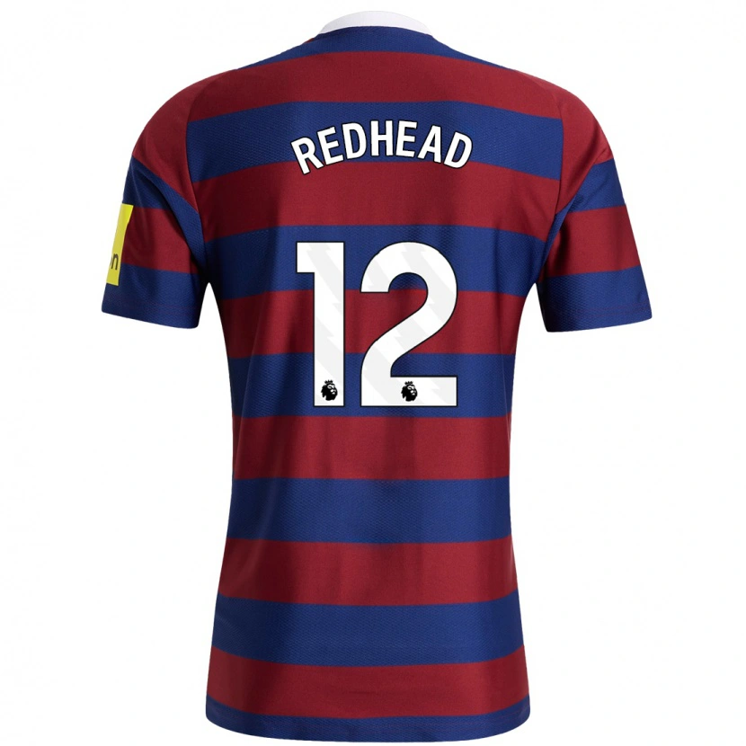 Danxen Mænd Cara Milne-Redhead #12 Bordeaux Marineblå Udebane Spillertrøjer 2024/25 Trøje T-Shirt