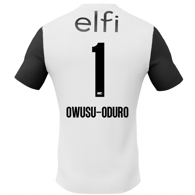 Danxen Mænd Rome Jayden Owusu-Oduro #1 Hvid Sort Udebane Spillertrøjer 2024/25 Trøje T-Shirt