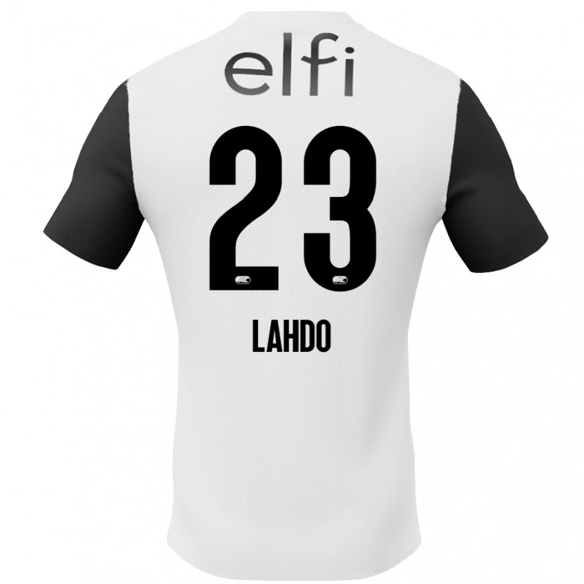 Danxen Mænd Mayckel Lahdo #23 Hvid Sort Udebane Spillertrøjer 2024/25 Trøje T-Shirt